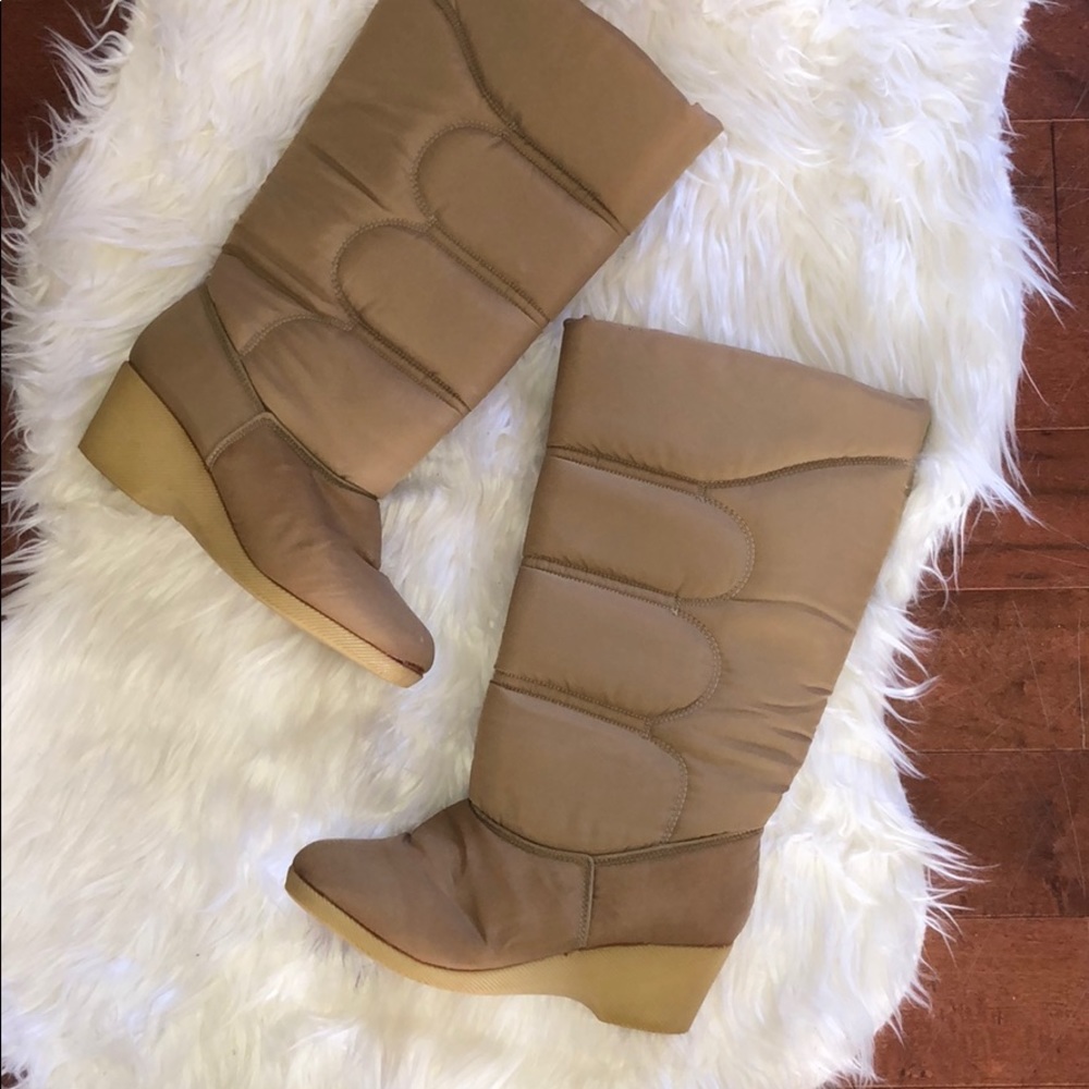 Vintage Balloons Snow Boot Wedges sz 6